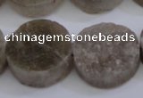 CAG5986 15.5 inches 20mm coin grey agate gemstone beads