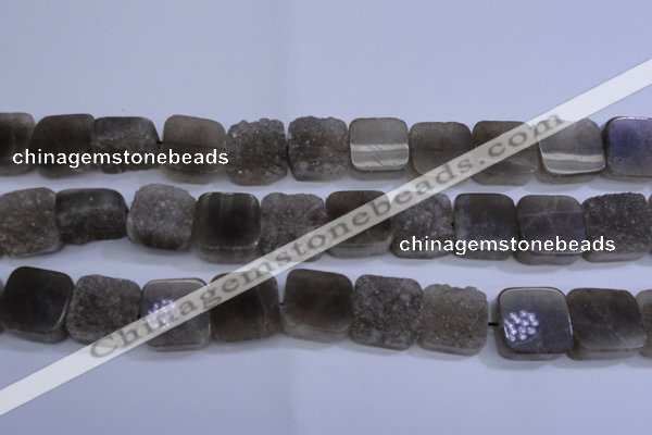 CAG5987 15.5 inches 20*20mm square grey agate gemstone beads