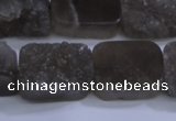 CAG5990 15.5 inches 15*20mm rectangle grey agate gemstone beads