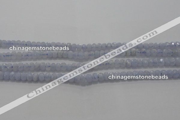 CAG5992 15.5 inches 3*5mm faceted rondelle blue lace agate beads