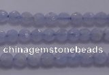 CAG5995 15.5 inches 4mm faceted round blue lace agate beads