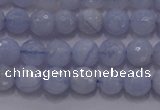 CAG5996 15.5 inches 6mm faceted round blue lace agate beads