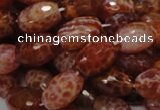 CAG601 15.5 inches 13*18mm faceted rice natural fire agate beads