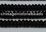 CAG6020 15.5 inches 3*6mm rondelle matte black agate beads