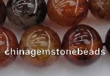 CAG6051 15.5 inches 20mm round dragon veins agate beads