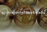 CAG6053 15.5 inches 24mm round dragon veins agate beads