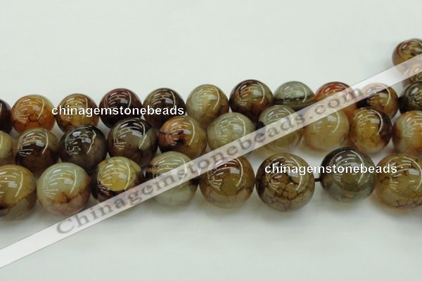 CAG6053 15.5 inches 24mm round dragon veins agate beads