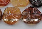 CAG6055 15.5 inches 20mm wavy coin dragon veins agate beads