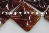 CAG6070 15.5 inches 20mm wavy diamond dragon veins agate beads