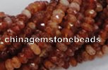 CAG611 15.5 inches 4*6mm faceted rondelle natural fire agate beads