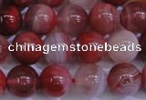 CAG6112 15.5 inches 8mm round south red agate gemstone beads