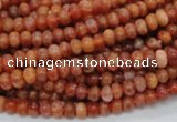 CAG614 15.5 inches 4*6mm rondelle natural fire agate beads