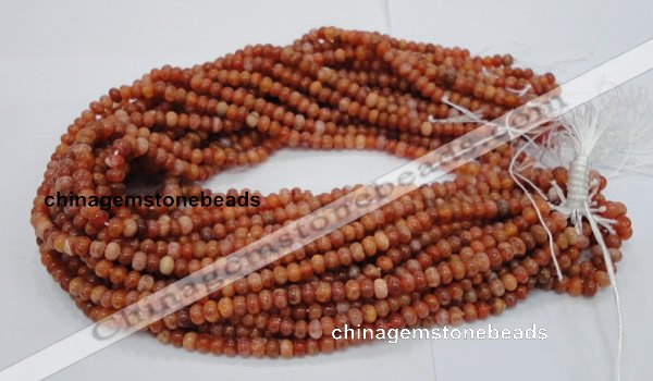 CAG614 15.5 inches 4*6mm rondelle natural fire agate beads