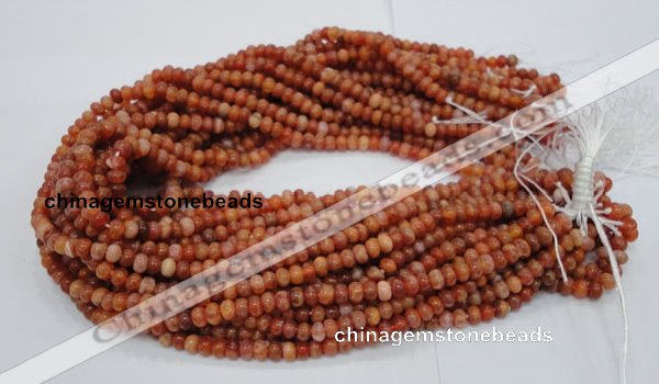 CAG615 15.5 inches 4*8mm rondelle natural fire agate beads