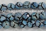 CAG6161 15 inches 10mm faceted round tibetan agate gemstone beads