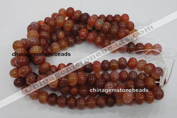 CAG617 15.5 inches 12*16mm rondelle natural fire agate beads