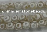 CAG6170 15 inches 8mm faceted round tibetan agate gemstone beads