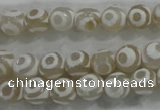 CAG6171 15 inches 10mm faceted round tibetan agate gemstone beads