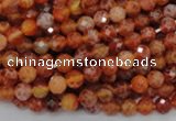 CAG619 15.5 inches 6mm faceted round natural fire agate beads