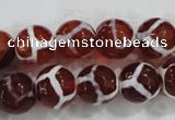 CAG6200 15 inches 8mm faceted round tibetan agate gemstone beads