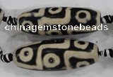 CAG6216 15 inches 15*40mm rice tibetan agate gemstone beads