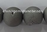 CAG6228 15 inches 20mm round plated druzy agate beads wholesale