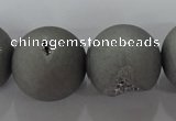 CAG6228 15 inches 20mm round plated druzy agate beads wholesale