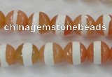 CAG6351 15 inches 10mm faceted round tibetan agate gemstone beads