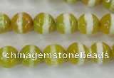 CAG6354 15 inches 8mm faceted round tibetan agate gemstone beads