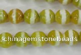 CAG6356 15 inches 12mm faceted round tibetan agate gemstone beads