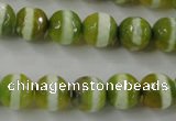 CAG6358 15 inches 8mm faceted round tibetan agate gemstone beads