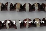 CAG6362 15 inches 8mm faceted round tibetan agate gemstone beads