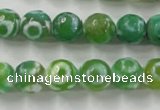 CAG6392 15 inches 10mm faceted round tibetan agate gemstone beads