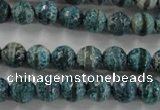 CAG6406 15 inches 8mm faceted round tibetan agate gemstone beads