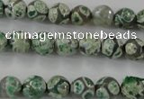 CAG6410 15 inches 10mm faceted round tibetan agate gemstone beads