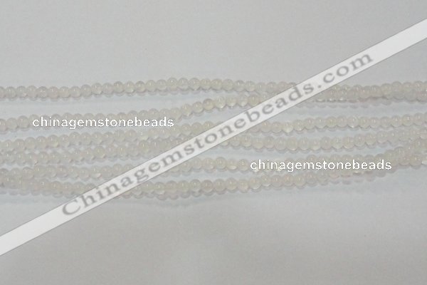 CAG6500 15.5 inches 4mm round Brazilian white agate beads