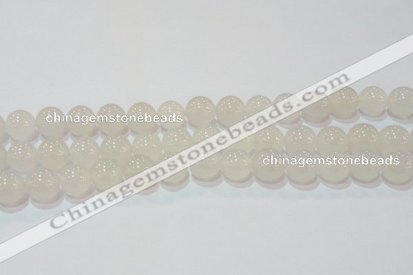 CAG6504 15.5 inches 12mm round Brazilian white agate beads