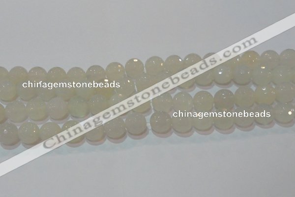 CAG6516 15.5 inches 16mm faceted round Brazilian white agate beads