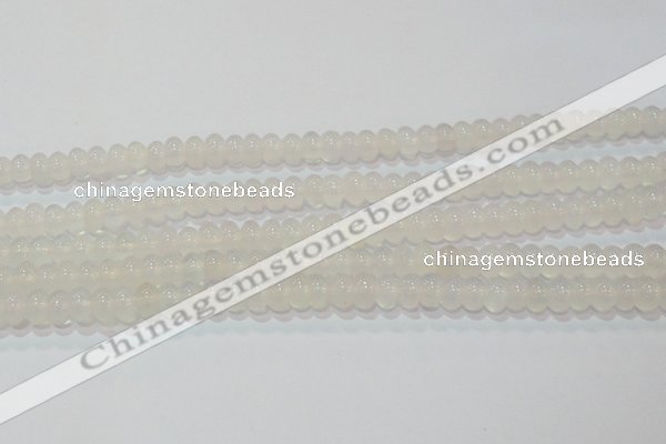 CAG6520 15.5 inches 4*6mm rondelle Brazilian white agate beads