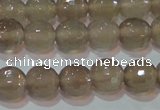 CAG6537 15.5 inches 8mm faceted round Brazilian grey agate beads