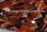 CAG654 15.5 inches 10*10mm faceted rhombic natural fire agate beads