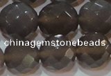 CAG6540 15.5 inches 18mm faceted round Brazilian grey agate beads