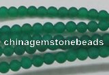 CAG6565 15.5 inches 3mm round matte green agate beads wholesale