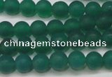 CAG6567 15.5 inches 6mm round matte green agate beads wholesale