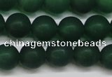 CAG6570 15.5 inches 10mm round matte green agate beads wholesale