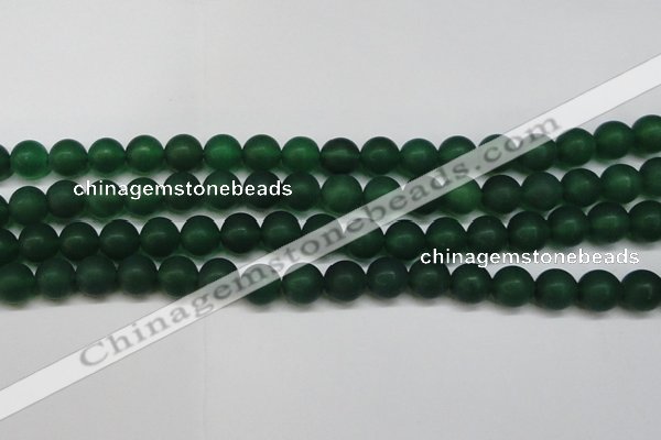 CAG6570 15.5 inches 10mm round matte green agate beads wholesale