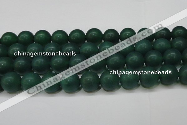 CAG6573 15.5 inches 16mm round matte green agate beads wholesale