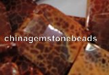 CAG659 15.5 inches 40*40mm faceted rhombic natural fire agate beads