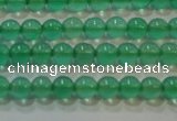 CAG6600 15.5 inches 2mm round green agate gemstone beads