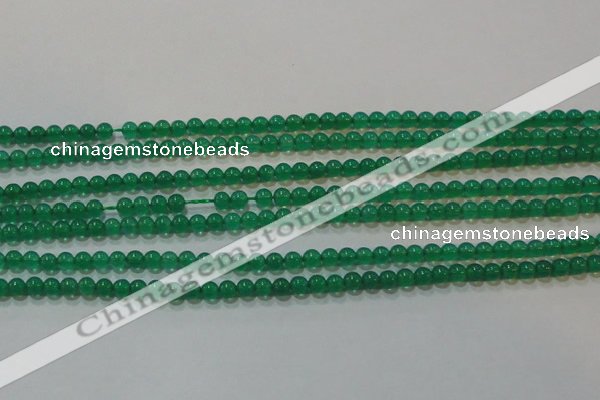 CAG6601 15.5 inches 2mm round green agate gemstone beads